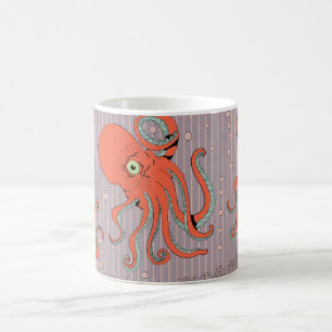 Japanese Octopus Pattern Coffee Mug