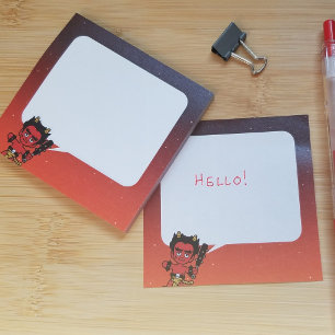 Japanese Ogre Yokai: Red Oni Speech Bubble Post-it Notes