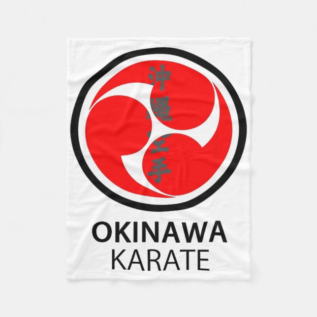 Japanese Okinawa Karate Martial Arts  Fleece Blanket (Front)