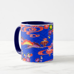 Japanese Okinawan Dye (Bingata) Mug