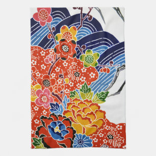Japanese Okinawan Dye (Bingata) Tea Towel