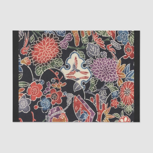 Japanese Okinawan Dye (Bingata) Tissue Paper (Front)