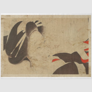Japanese Old Women Woodblock Print Ukiyo Style  Tissue Paper