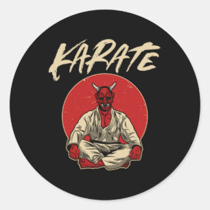 Japanese Oni Demon - Karate Gift Classic Round Sticker