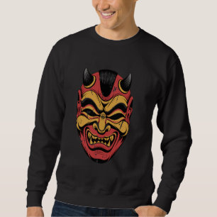 Japanese Oni Mask Japan Samurai Hannya Japan Men W Sweatshirt