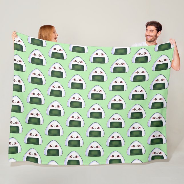 Japanese Onigiri Rice Ball Fleece Blanket (In Situ)