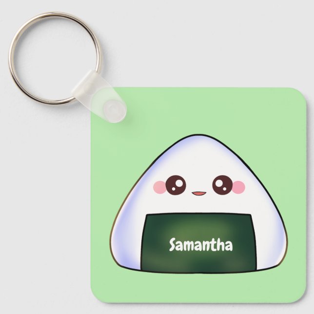 Japanese Onigiri Rice Ball Key Ring (Front)