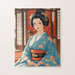 Japanese Ooku Beautiful Kimono Jigsaw Puzzle