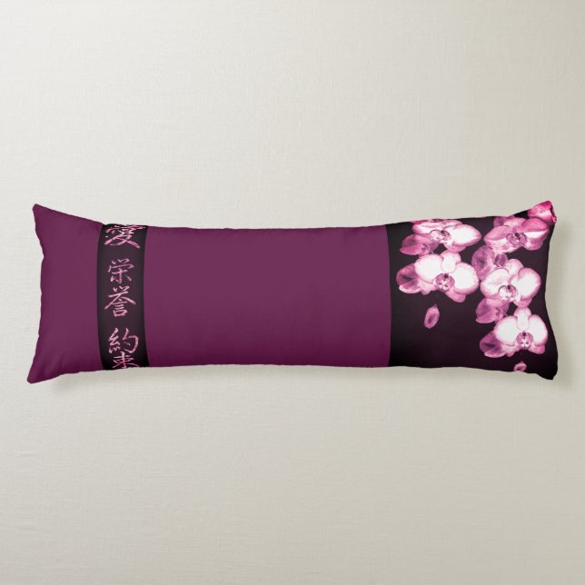 Japanese Orchids Body Cushion (Front)