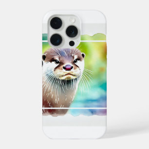 Japanese Otter in Tranquil Waters 040924AREF130 -  iPhone 15 Pro Case