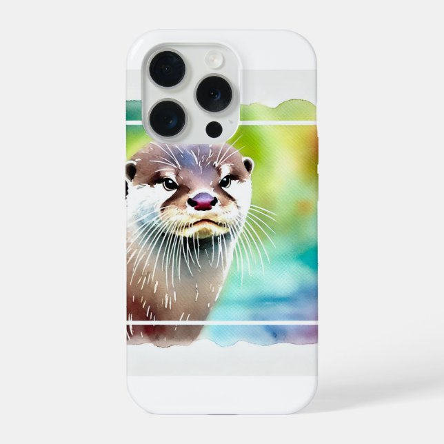 Japanese Otter in Tranquil Waters 040924AREF130 -  iPhone Case (Back)