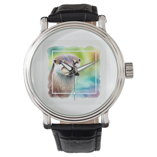 Japanese Otter in Tranquil Waters 040924AREF130 -  Watch (Front)