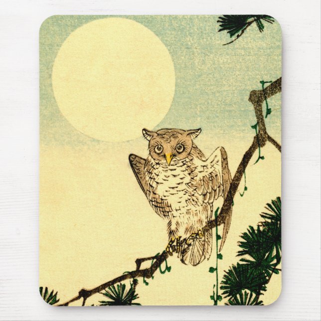 Japanese Owl no.1 Mouse Mat (Front)