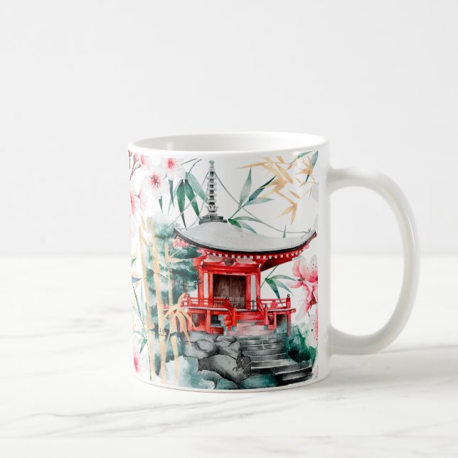 Japanese Pagoda Coffee Mug (Right)