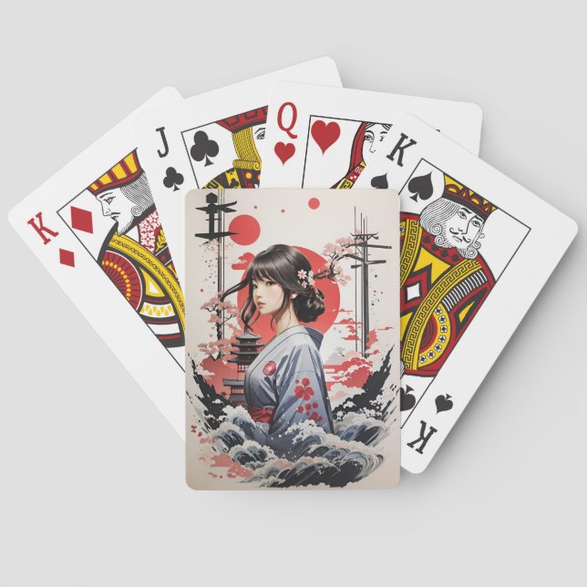 Japanese Painting Art Playing Cards (Back)