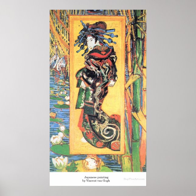 Japanese painting by Vincent van Gogh Poster (Front)