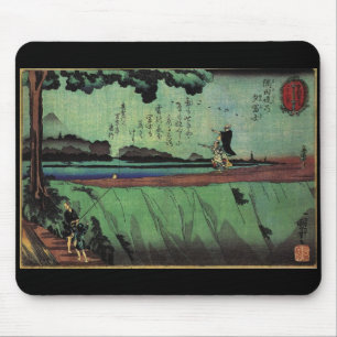 Japanese Painting c. 1800's Mouse Mat