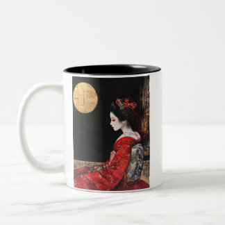 Japanese painting style GEISYA MAG12 Two-Tone Coffee Mug