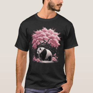 Japanese Panda Cherry Blossom Flower Trees T-Shirt