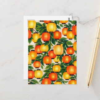 Japanese Paper Lantern Botanical Postcard