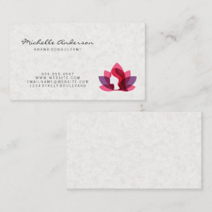 Japanese Paper Texture   Lotus Woman Business Card