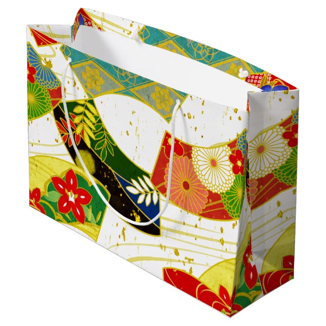 japanese pattern gift bag (Back Angled)