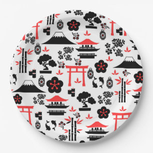 Japanese Pattern Paper Plate