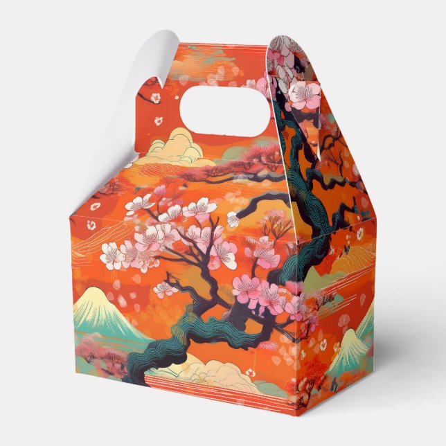 japanese pattern party favour box  (Front Side)