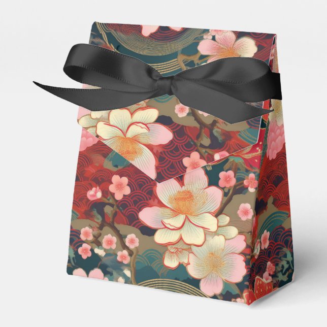 japanese pattern party favour box  (Front Side)