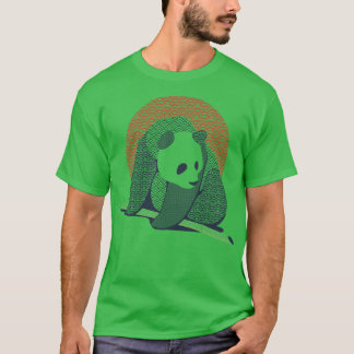 Japanese Pattern Tattooed Panda by Tobe Fonseca T-Shirt