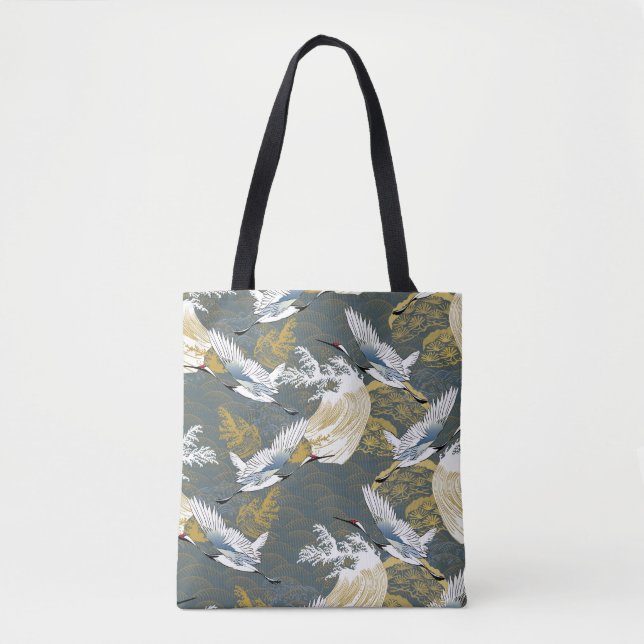 Japanese pattern. Traditional motif background wit Tote Bag (Front)
