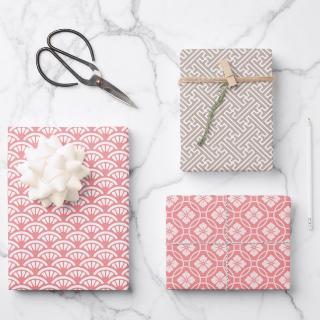 Japanese Pattern Wrapping Paper 3 in 1 (Front)