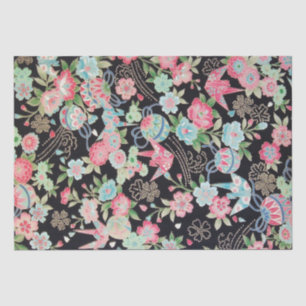 Japanese Peace Orizuru and Floral Design Tissue Paper