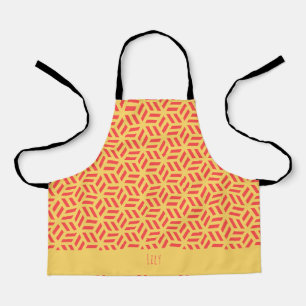 Japanese Peach Yellow Minimal Pattern Apron