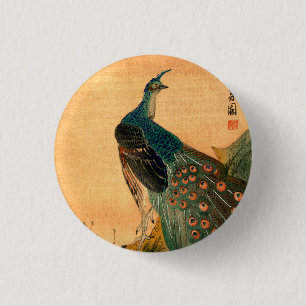 Japanese Peacock no.2 3 Cm Round Badge