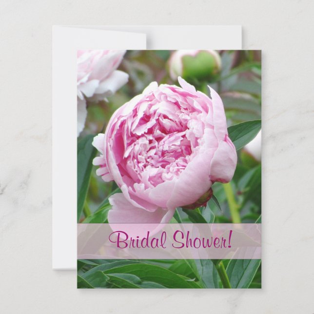 Japanese Peony Bridal Shower Invitation (Front)