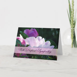 Japanese Peony Sympathy Card