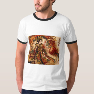 Japanese Phoenix Geisha Art   Mythology Design T-Shirt