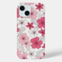 Japanese Pink Sakura Cherry Blossom Pattern
