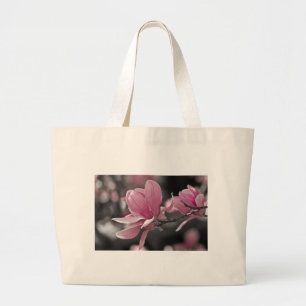 Japanese Pink Saucer Magnolia Large Tote Bag