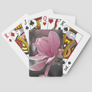 Japanese Pink Saucer Magnolia Playing Cards