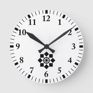 Japanese pinwheel round clock