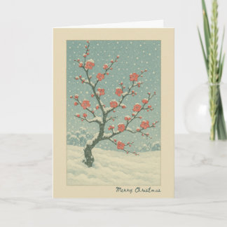 Japanese plum blossom - Christmas Card