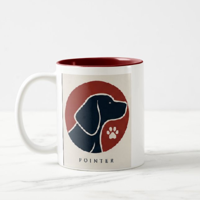 Japanese pointer Two-Tone coffee mug (Left)