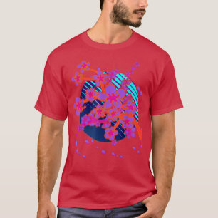 Japanese Pretty Flower Sakura 80s Vaporwave Cherry T-Shirt