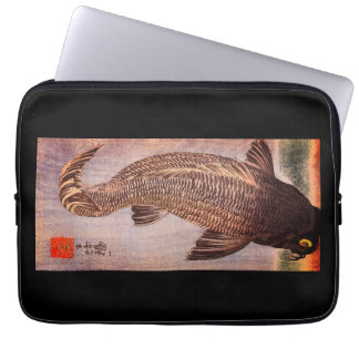 JAPANESE PRINT FISH NEOPRENE LAPTOP SLEEVE