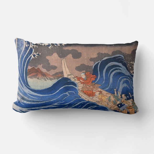 JAPANESE PRINT LUMBAR Throw Pillow (Front)