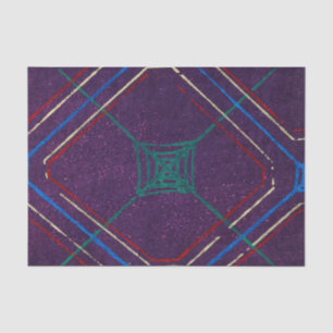 JAPANESE PRINT PURPLE TISSUE PAPER GEOMETRIC