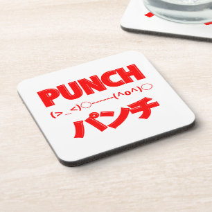 Japanese Punch Emoticons Coaster
