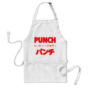 Japanese Punch Emoticons Standard Apron